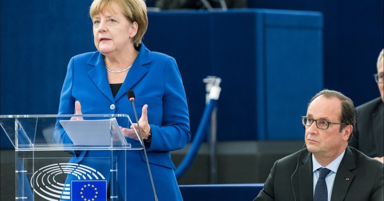 Die europäische Perspektive: Merkel und Hollande vor dem Europäischen Parlament