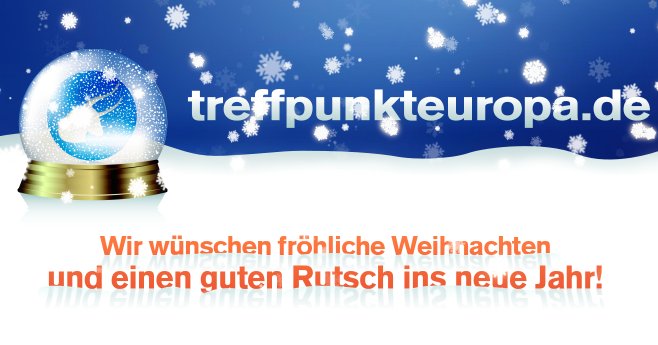 Treffpunkteuropa.de wünscht frohe Festtage!