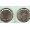 Une pièce d'1 Forint hongrois.